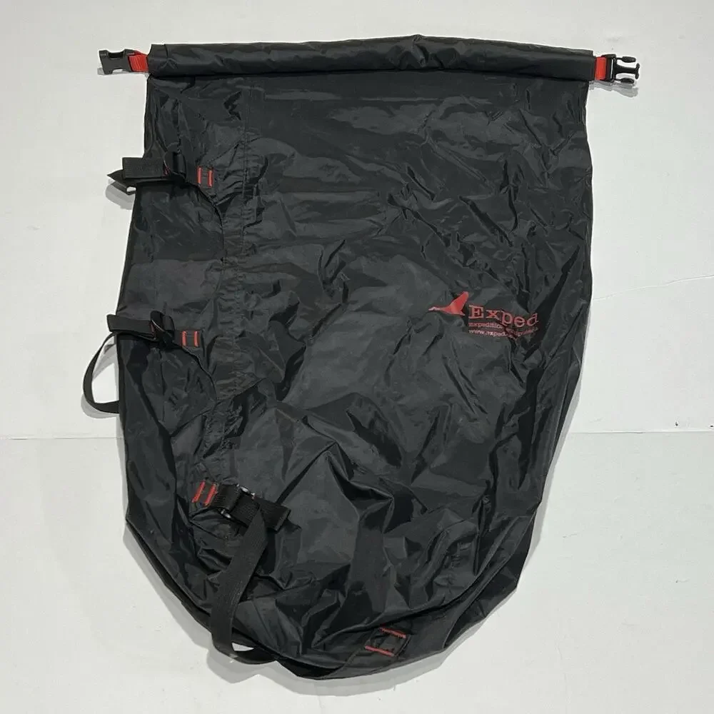 Exped Fold Drybag Waterproof Stuff Sack Size Large L Black Red 22L Roll Top